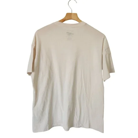 AE Band Tee American Eagle Rolling Stones Graphic Cream Floral Retro Casual Boho - Picture 3 of 8